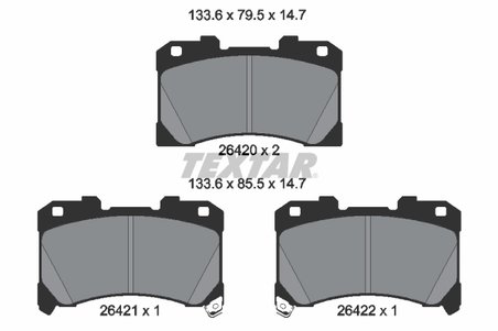 Set placute frana Textar 2642001