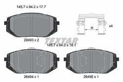 SET PLACUTE FRANA TEXTAR 2649301 - Compatibil cu GENESIS, HYUNDAI, KIA