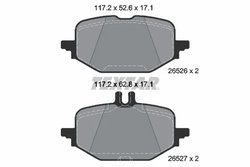 SET PLACUTE FRANA TEXTAR 2652601 - Compatibil cu MERCEDES-BENZ