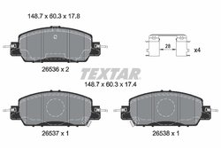 Set placute frana Textar 2653601