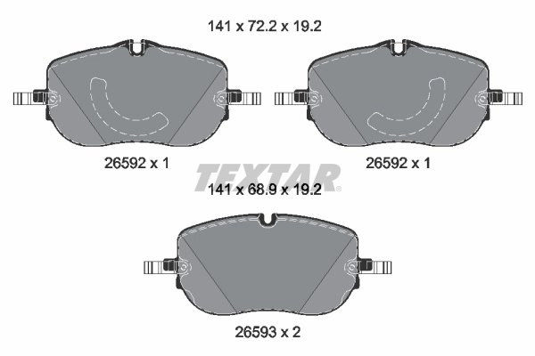 Set placute frana Textar 2659201