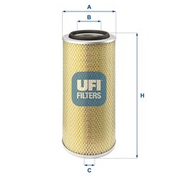 FILTRU AER UFI 27.804.00 - Compatibil cu CHEVROLET, DAF, DEUTZ-FAHR, IVECO, MAN, MERCEDES-BENZ, RENAULT TRUCKS, VW