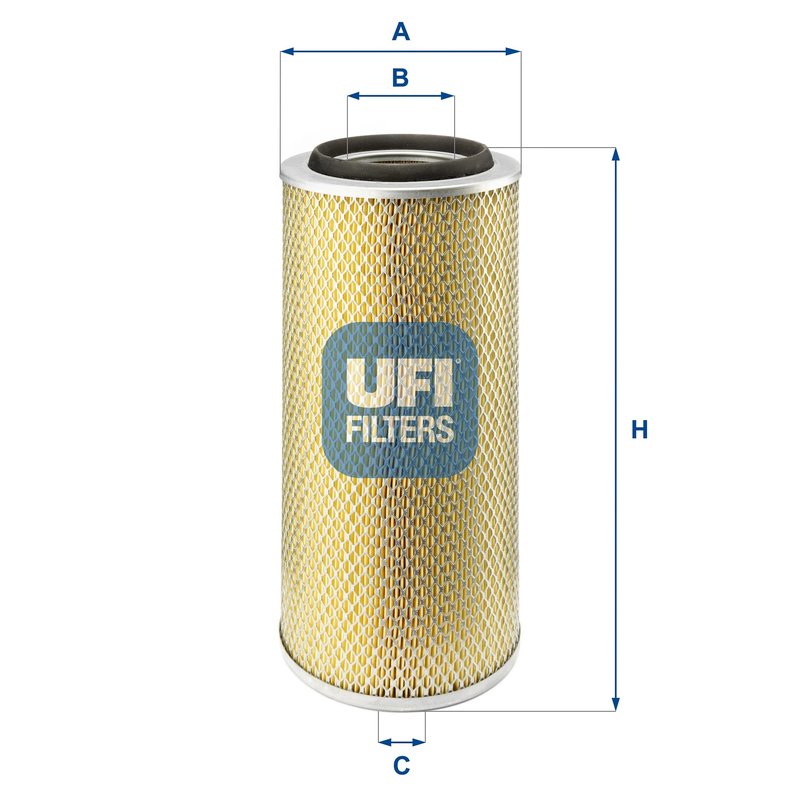 FILTRU AER UFI 27.804.00 - Compatibil cu CHEVROLET, DAF, DEUTZ-FAHR, IVECO, MAN, MERCEDES-BENZ, RENAULT TRUCKS, VW