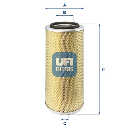 FILTRU AER UFI 27.804.00 - Compatibil cu CHEVROLET, DAF, DEUTZ-FAHR, IVECO, MAN, MERCEDES-BENZ, RENAULT TRUCKS, VW