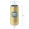 FILTRU AER UFI 27.804.00 - Compatibil cu CHEVROLET, DAF, DEUTZ-FAHR, IVECO, MAN, MERCEDES-BENZ, RENAULT TRUCKS, VW