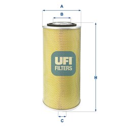 FILTRU AER UFI 27.806.00 - Compatibil cu DAF, FENDT, IVECO, MAN, MERCEDES-BENZ, SETRA
