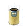 FILTRU AER UFI 27.837.00 - Compatibil cu DEUTZ-FAHR