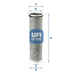 FILTRU AER UFI 27.979.00 - Compatibil cu DAF, DEUTZ-FAHR, FENDT, MERCEDES-BENZ