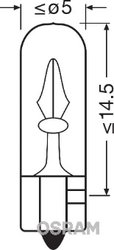 Bec, lumini bord Osram 2722