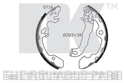 SET SABOTI FRANA NK 2725632 - Compatibil cu FORD