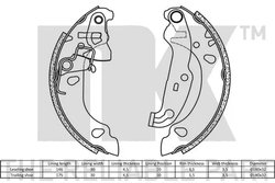 Set saboti frana NK 2725686