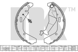 SET SABOTI FRANA NK 2736752 - Compatibil cu OPEL, SUBARU, SUZUKI, VAUXHALL
