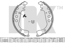 SET SABOTI FRANA NK 2745617 - Compatibil cu TOYOTA