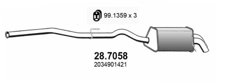 TOBA ESAPAMENT FINALA ASSO 28.7058 - Compatibil cu MERCEDES-BENZ