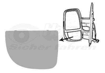 STICLA OGLINDA, OGLINDA RETROVIZOARE EXTERIOARA VAN WEZEL 2817831 - Compatibil cu IVECO