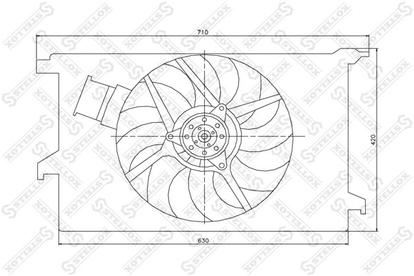 VENTILATOR RADIATOR RACIRE STELLOX 29-99271-SX - Compatibil cu CADILLAC, FIAT, OPEL, SAAB