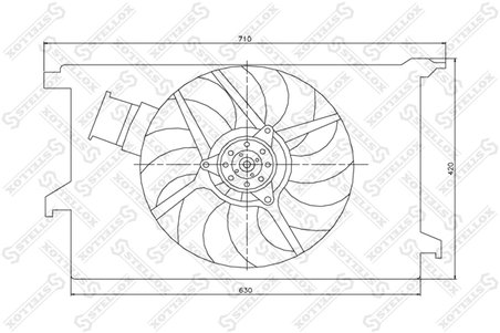VENTILATOR RADIATOR RACIRE STELLOX 29-99271-SX - Compatibil cu CADILLAC, FIAT, OPEL, SAAB