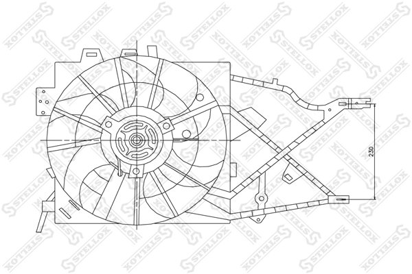 VENTILATOR RADIATOR RACIRE STELLOX 29-99304-SX - Compatibil cu OPEL