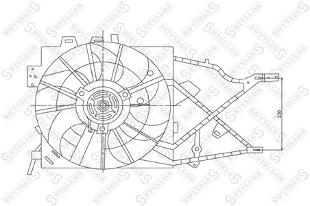 VENTILATOR RADIATOR RACIRE STELLOX 29-99304-SX - Compatibil cu OPEL