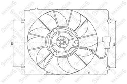 VENTILATOR RADIATOR RACIRE STELLOX 29-99445-SX - Compatibil cu HONDA