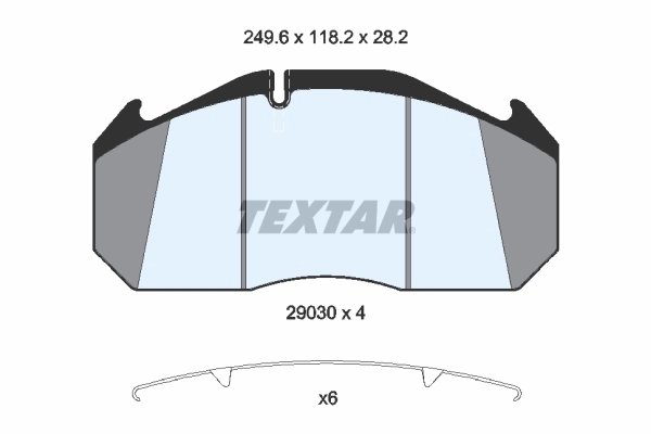 SET PLACUTE FRANA TEXTAR 2903009 - Compatibil cu SETRA