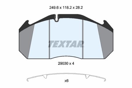 SET PLACUTE FRANA TEXTAR 2903009 - Compatibil cu SETRA
