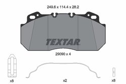 SET PLACUTE FRANA TEXTAR 2909006 - Compatibil cu IRISBUS, RENAULT TRUCKS