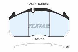 Set placute frana Textar 2911303