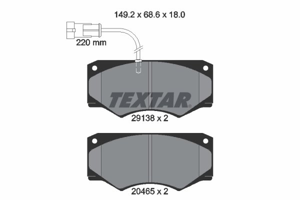 SET PLACUTE FRANA TEXTAR 2913801 - Compatibil cu IVECO, OPTARE