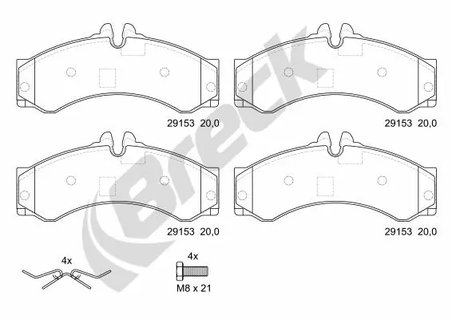 Set placute frana Breck 29153 00 703 00