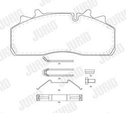 Set placute frana Jurid 2915905390