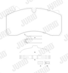 Set placute frana Jurid 2916205390
