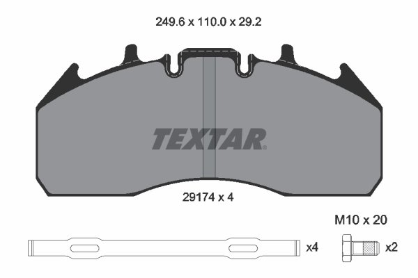 Set placute frana Textar 2917401