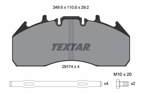 Set placute frana Textar 2917401