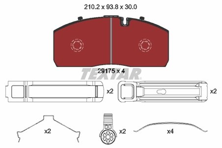Set placute frana Textar 2917504