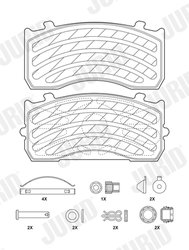 Set placute frana Jurid 2918305390