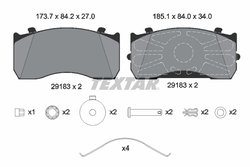 Set placute frana Textar 2918302