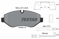 SET PLACUTE FRANA TEXTAR 2919202 - Compatibil cu DODGE, FREIGHTLINER, MERCEDES-BENZ, MERCEDES-BENZ (FJDA), VW
