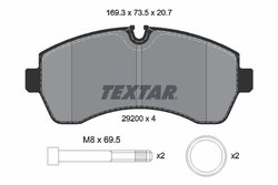 SET PLACUTE FRANA TEXTAR 2920006 - Compatibil cu FREIGHTLINER, MERCEDES-BENZ, MERCEDES-BENZ (FJDA)
