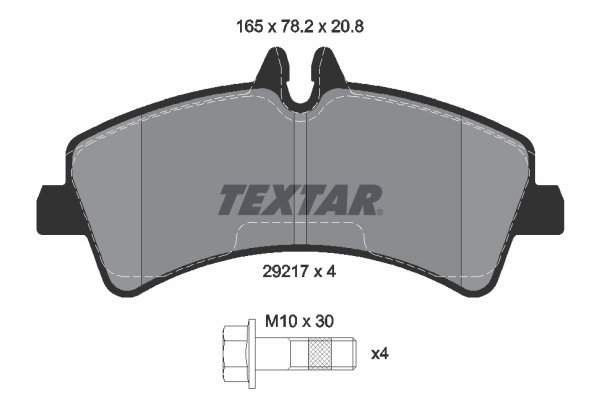 SET PLACUTE FRANA TEXTAR 2921702 - Compatibil cu MERCEDES-BENZ, VW