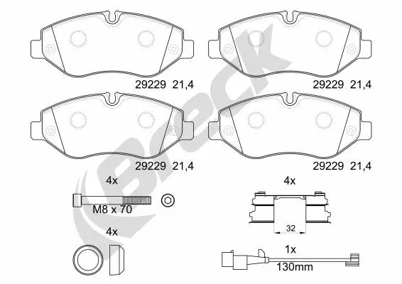 Set placute frana Breck 29229 00 703 00