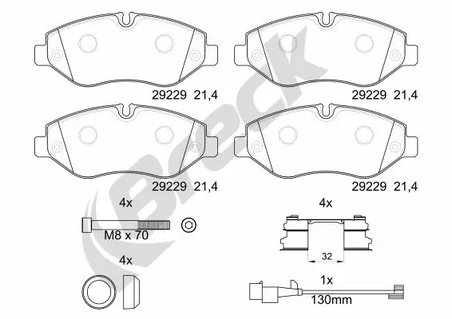 Set placute frana Breck 29229 00 703 00