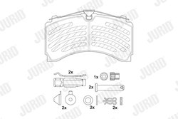 SET PLACUTE FRANA JURID 2924405390 - Compatibil cu MERCEDES-BENZ