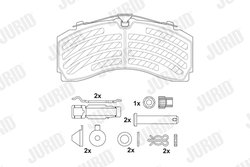 Set placute frana Jurid 2924605390