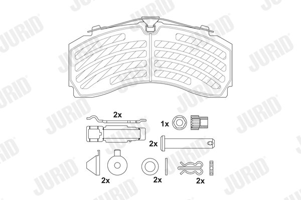 SET PLACUTE FRANA JURID 2924605390 - Compatibil cu MERCEDES-BENZ