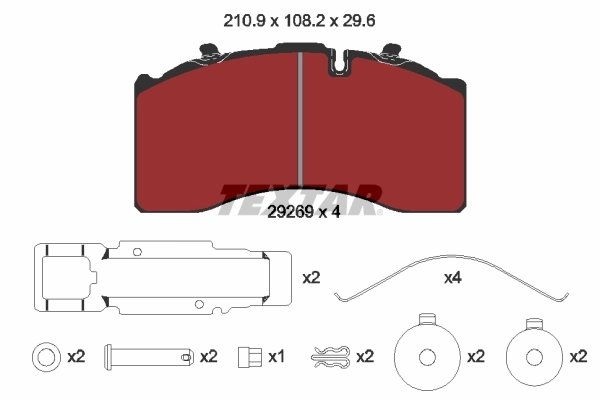 Set placute frana Textar 2926901