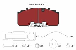 Set placute frana Textar 2930601