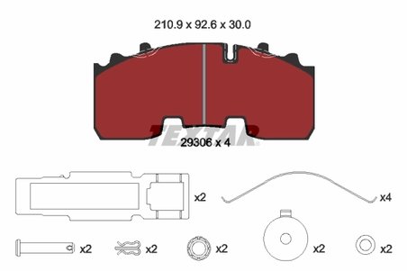 SET PLACUTE FRANA TEXTAR 2930601 - Piesa auto compatibila cu mai multe marci