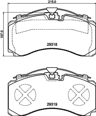 Set placute frana Textar 2931801