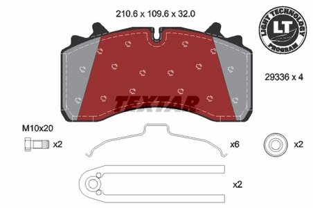 SET PLACUTE FRANA TEXTAR 2933601 - Piesa auto compatibila cu mai multe marci